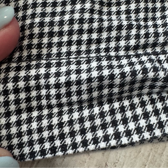 Derek Lam 10 Crosby‎ Belted Houndstooth Shorts size 4 Linen Blend Black/White - Picture 3 of 11